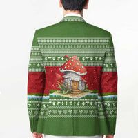 Christmas Mushroom House Blazer Xmas Holiday Patterns - Wonder Print Shop