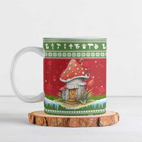 Christmas Mushroom House Ceramic Mug Xmas Holiday Patterns - Wonder Print Shop