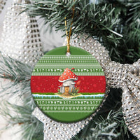 Christmas Mushroom House Ceramic Ornament Xmas Holiday Patterns - Wonder Print Shop