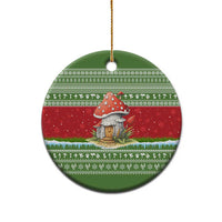 Christmas Mushroom House Ceramic Ornament Xmas Holiday Patterns - Wonder Print Shop