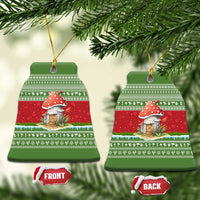 Christmas Mushroom House Ceramic Ornament Xmas Holiday Patterns - Wonder Print Shop