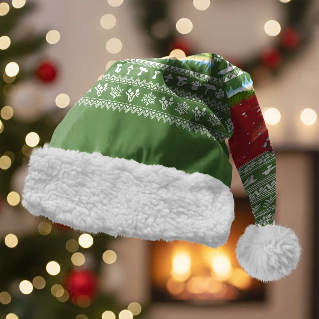 Christmas Mushroom House Christmas Santa Hat Xmas Holiday Patterns - Wonder Print Shop