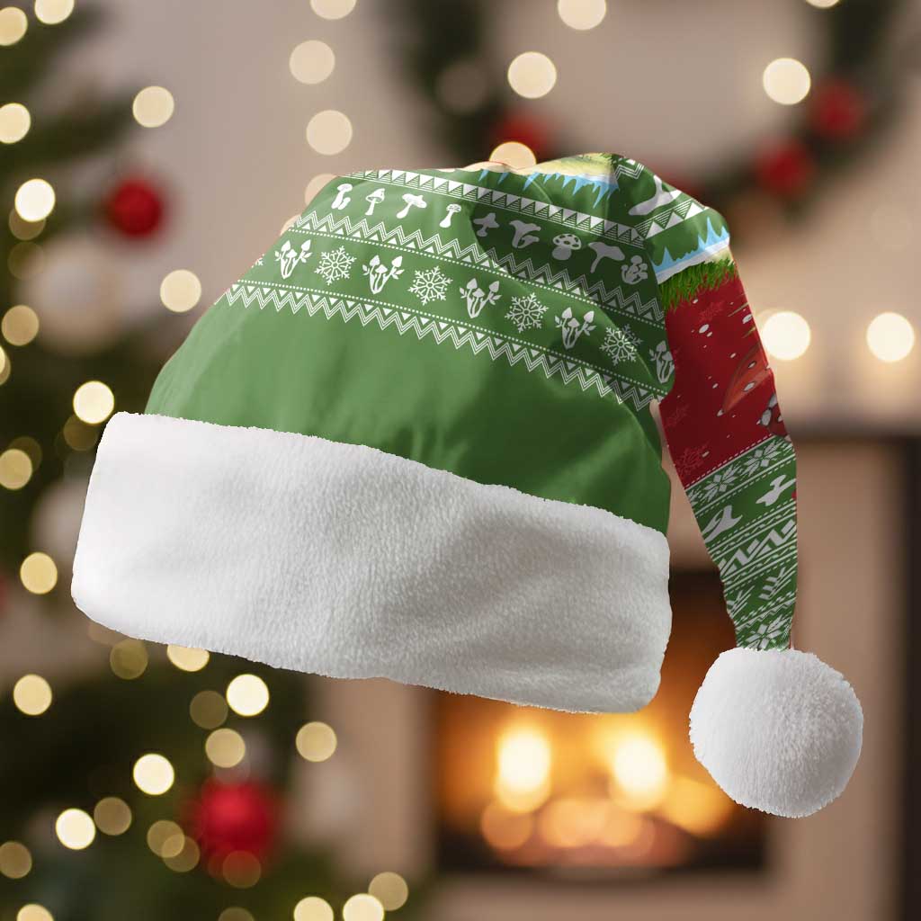 Christmas Mushroom House Christmas Santa Hat Xmas Holiday Patterns - Wonder Print Shop