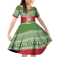 Christmas Mushroom House Family Matching Off Shoulder Short Dress and Hawaiian Shirt Xmas Holiday Patterns - Wonder Print Shop