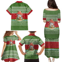 Christmas Mushroom House Family Matching Puletasi and Hawaiian Shirt Xmas Holiday Patterns - Wonder Print Shop