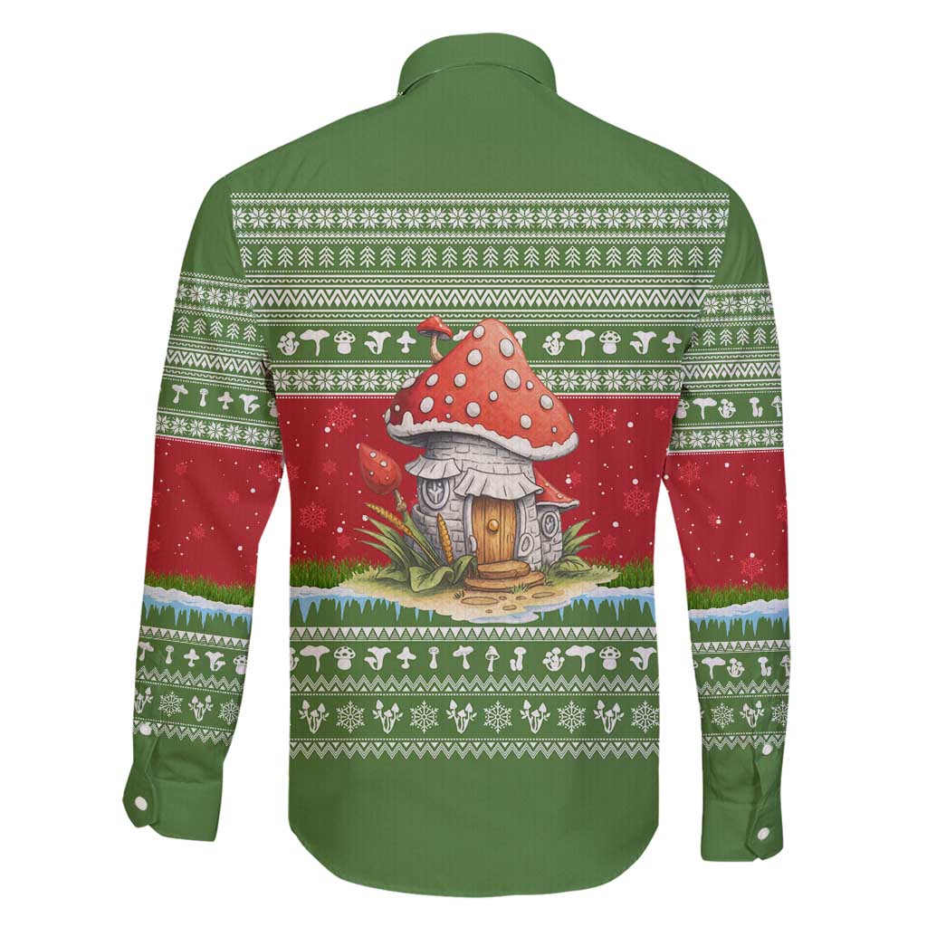 Christmas Mushroom House Family Matching Tank Maxi Dress and Hawaiian Shirt Xmas Holiday Patterns - Wonder Print Shop