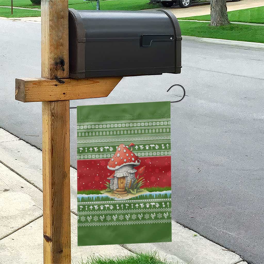 Christmas Mushroom House Garden Flag Xmas Holiday Patterns - Wonder Print Shop