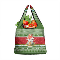 Christmas Mushroom House Grocery Bag Xmas Holiday Patterns - Wonder Print Shop
