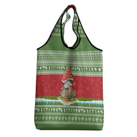Christmas Mushroom House Grocery Bag Xmas Holiday Patterns - Wonder Print Shop