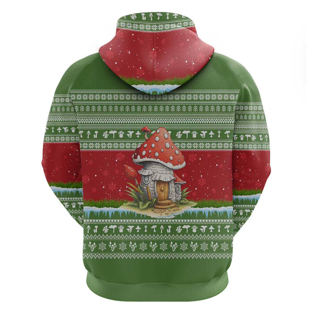 Christmas Mushroom House Hoodie Xmas Holiday Patterns - Wonder Print Shop