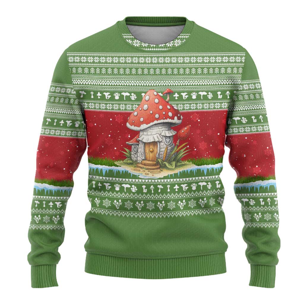 Christmas Mushroom House Ugly Christmas Sweater Xmas Holiday Patterns - Wonder Print Shop