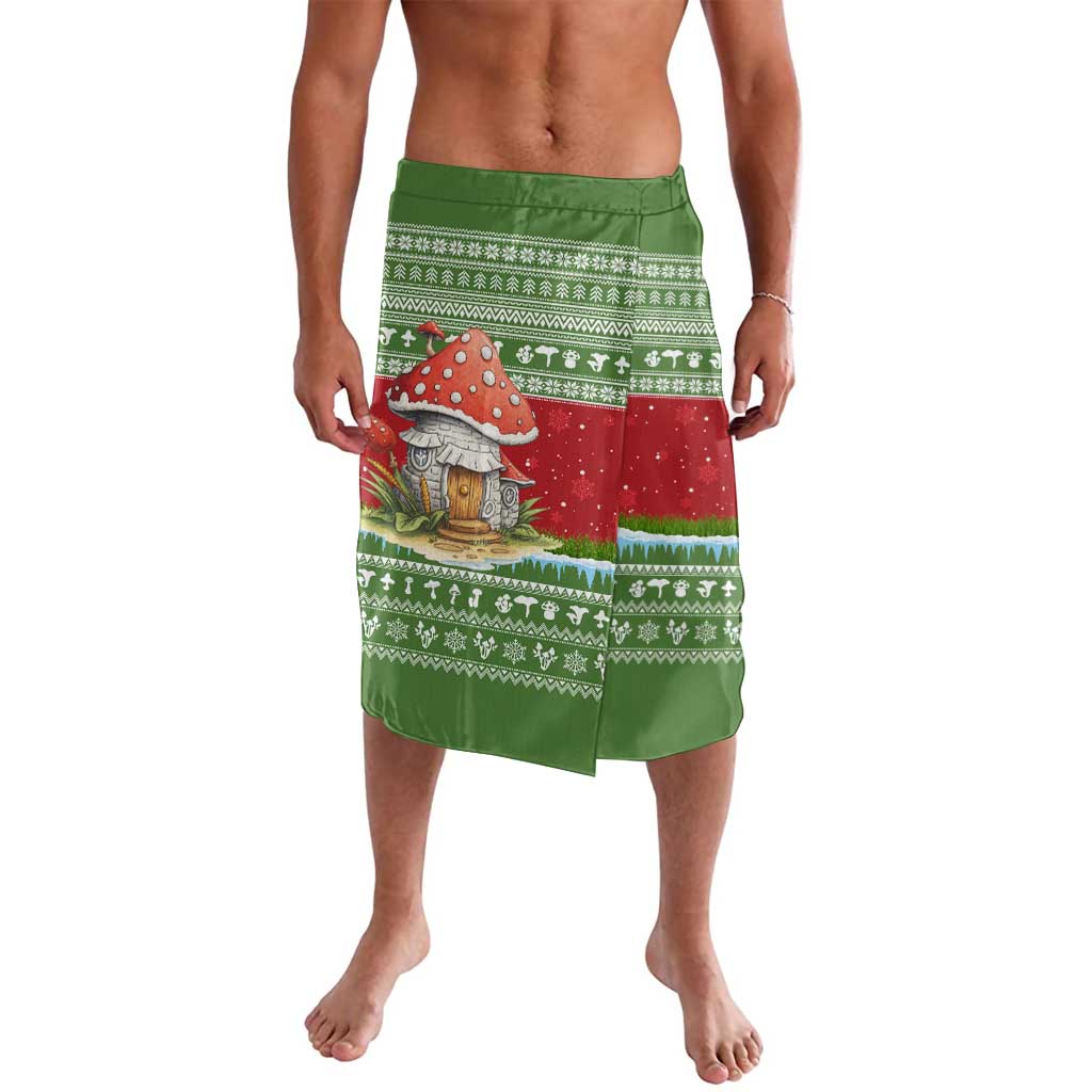 Christmas Mushroom House Lavalava Xmas Holiday Patterns - Wonder Print Shop