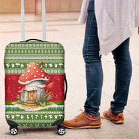 Christmas Mushroom House Luggage Cover Xmas Holiday Patterns - Wonder Print Shop