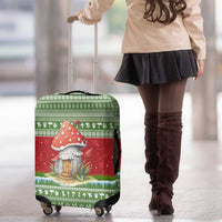 Christmas Mushroom House Luggage Cover Xmas Holiday Patterns - Wonder Print Shop