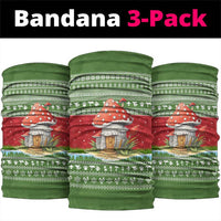 Christmas Mushroom House Neck Gaiter Xmas Holiday Patterns - Wonder Print Shop