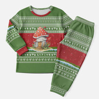 Christmas Mushroom House Christmas Pajama Set Xmas Holiday Patterns - Wonder Print Shop
