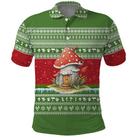 Christmas Mushroom House Polo Shirt Xmas Holiday Patterns - Wonder Print Shop