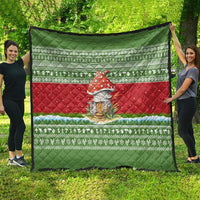 Christmas Mushroom House Quilt Xmas Holiday Patterns - Wonder Print Shop