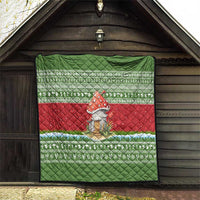 Christmas Mushroom House Quilt Xmas Holiday Patterns - Wonder Print Shop