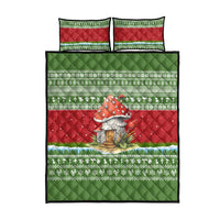 Christmas Mushroom House Quilt Bed Set Xmas Holiday Patterns - Wonder Print Shop
