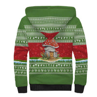 Christmas Mushroom House Sherpa Hoodie Xmas Holiday Patterns - Wonder Print Shop