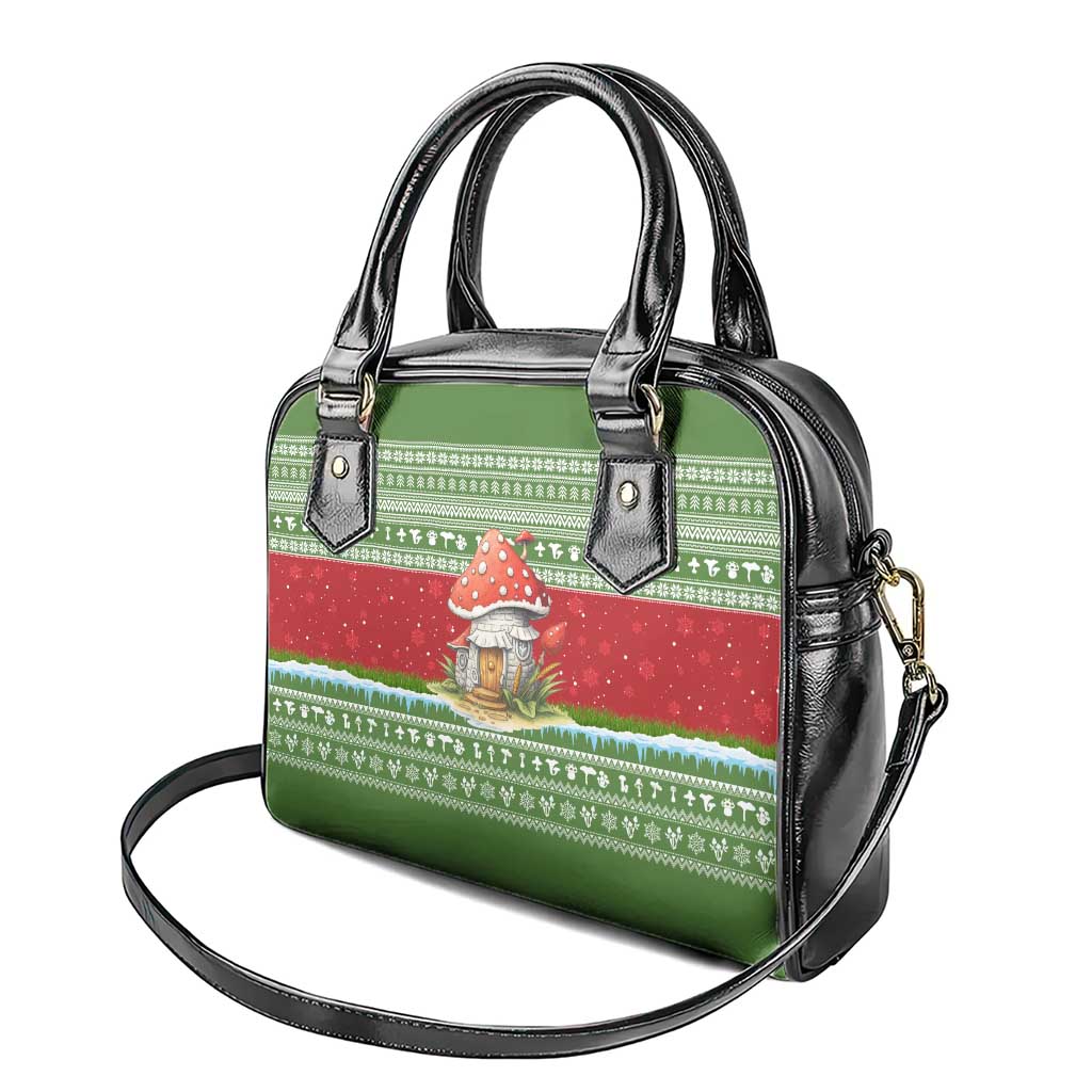 Christmas Mushroom House Shoulder Handbag Xmas Holiday Patterns - Wonder Print Shop