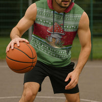 Christmas Mushroom House Sleeveless Hoodie Xmas Holiday Patterns - Wonder Print Shop