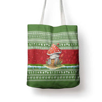 Christmas Mushroom House Tote Bag Xmas Holiday Patterns - Wonder Print Shop