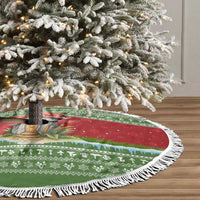 Christmas Mushroom House Tree Skirt Xmas Holiday Patterns - Wonder Print Shop