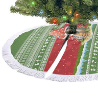 Christmas Mushroom House Tree Skirt Xmas Holiday Patterns - Wonder Print Shop