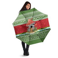 Christmas Mushroom House Umbrella Xmas Holiday Patterns - Wonder Print Shop