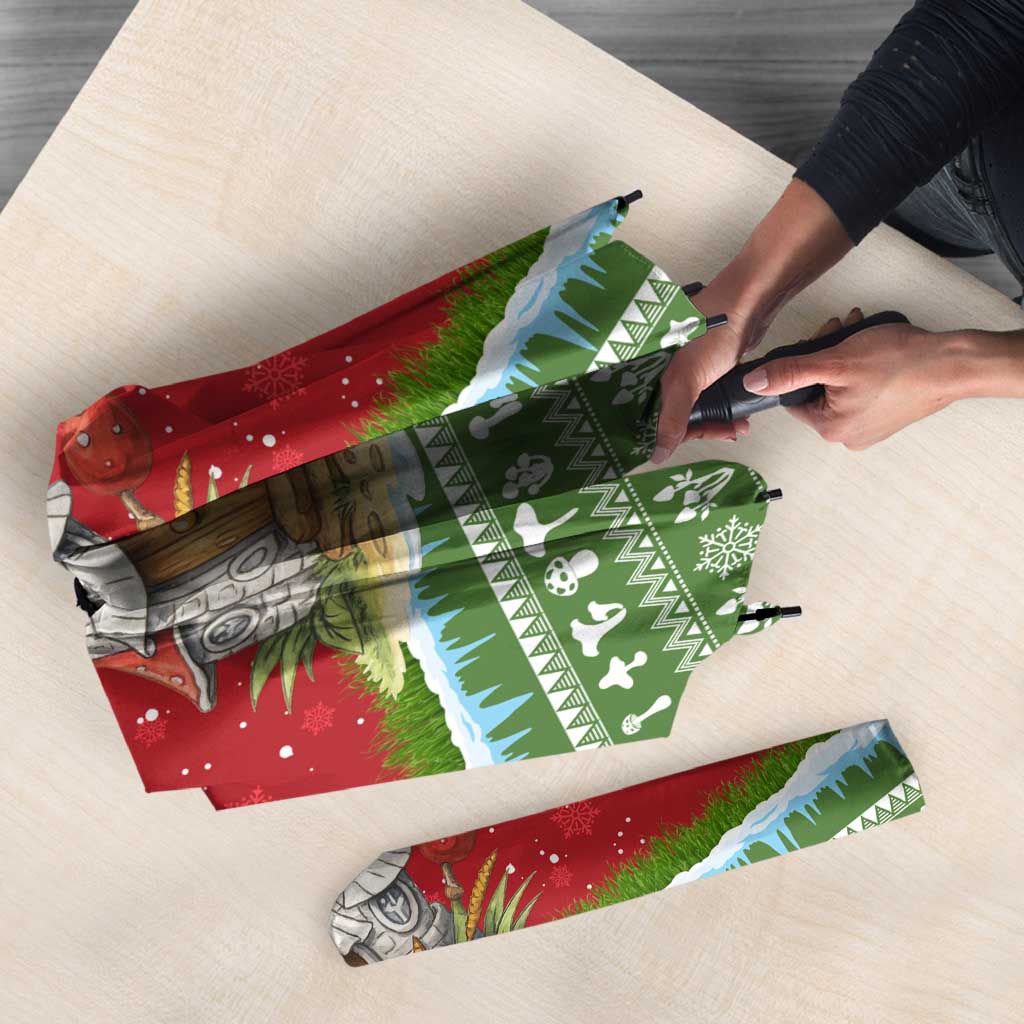 Christmas Mushroom House Umbrella Xmas Holiday Patterns - Wonder Print Shop