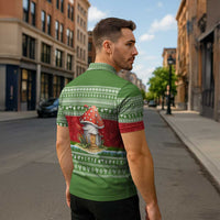 Christmas Mushroom House Zipper Polo Shirt Xmas Holiday Patterns - Wonder Print Shop