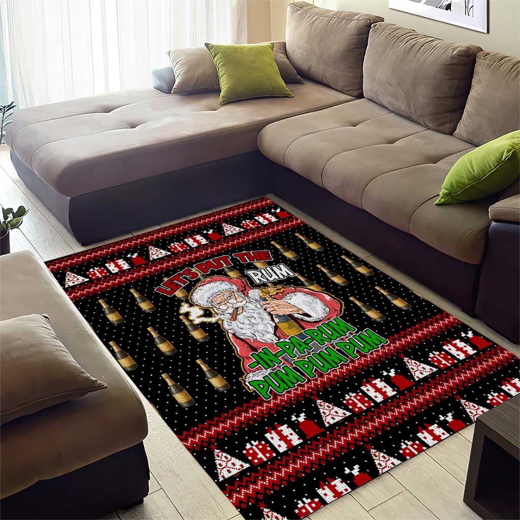 Santa Claus Christmas Area Rug Xmas Holiday Patterns - Wonder Print Shop