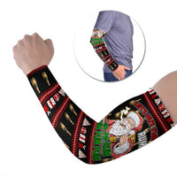Santa Claus Christmas Arm Sleeves Xmas Holiday Patterns - Wonder Print Shop