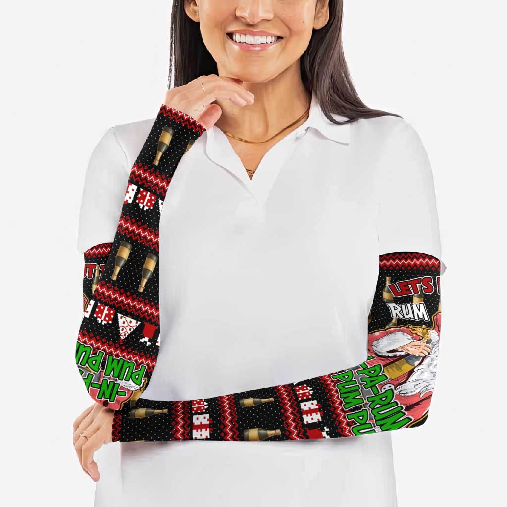 Santa Claus Christmas Arm Sleeves Xmas Holiday Patterns - Wonder Print Shop
