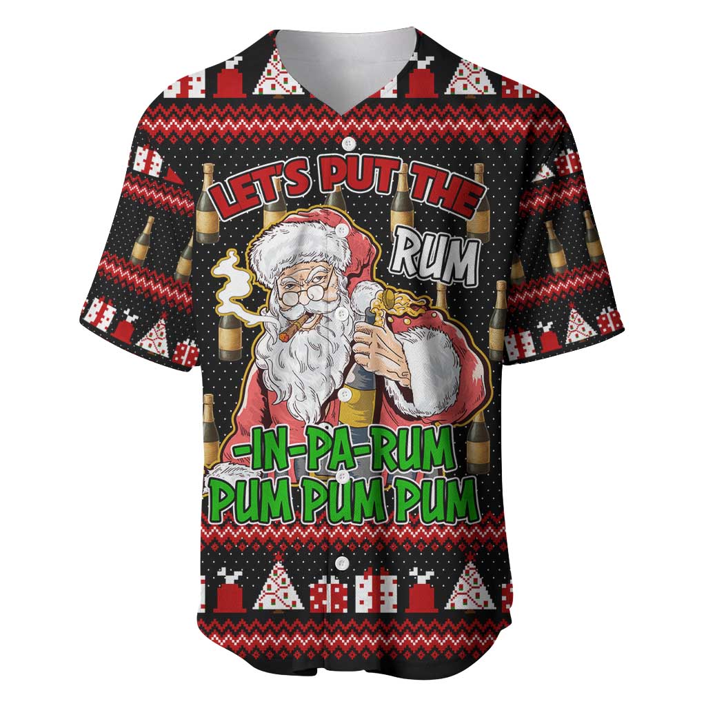Santa Claus Christmas Baseball Jersey Xmas Holiday Patterns - Wonder Print Shop
