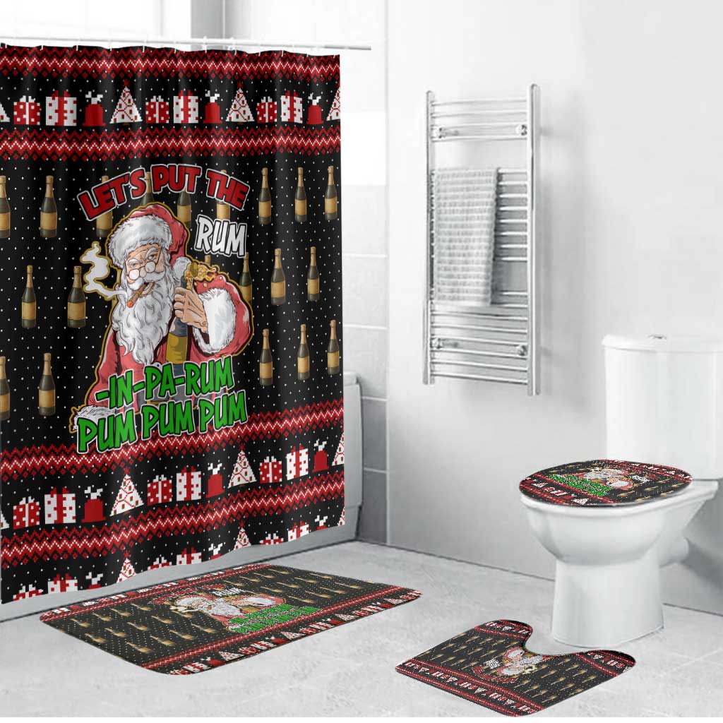 Santa Claus Christmas Bathroom Set Xmas Holiday Patterns - Wonder Print Shop