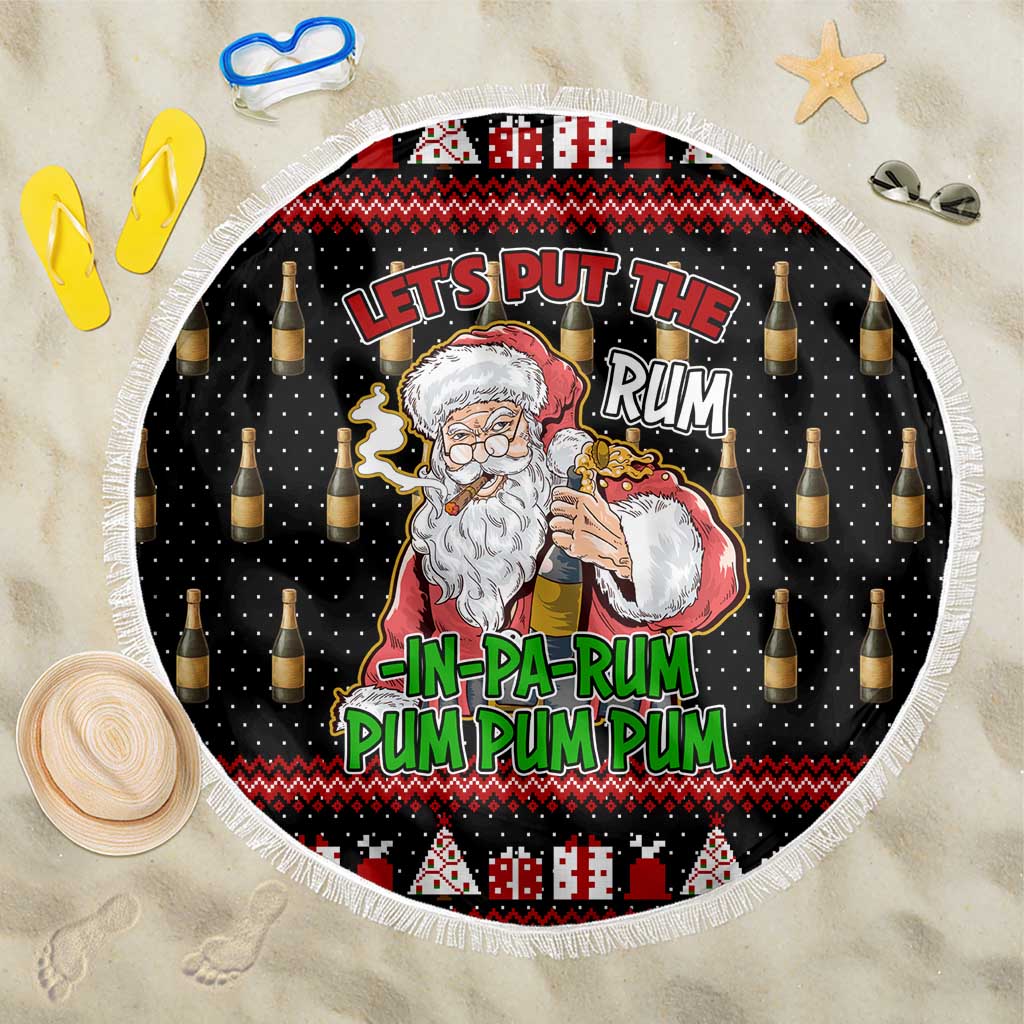 Santa Claus Christmas Beach Blanket Xmas Holiday Patterns - Wonder Print Shop