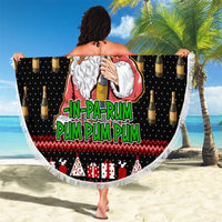Santa Claus Christmas Beach Blanket Xmas Holiday Patterns - Wonder Print Shop