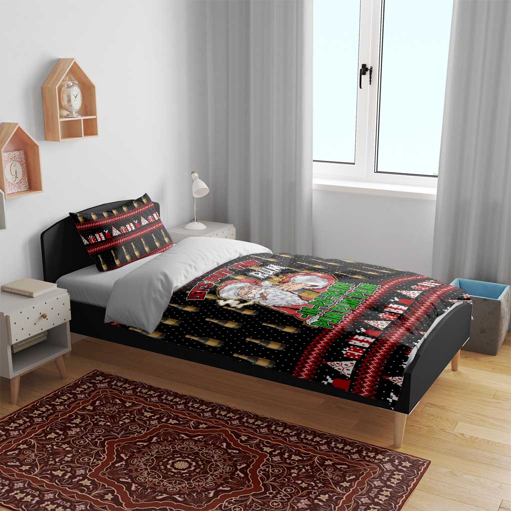 Santa Claus Christmas Bedding Set Xmas Holiday Patterns - Wonder Print Shop