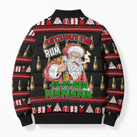 Santa Claus Christmas Bomber Puffer Jacket Xmas Holiday Patterns - Wonder Print Shop