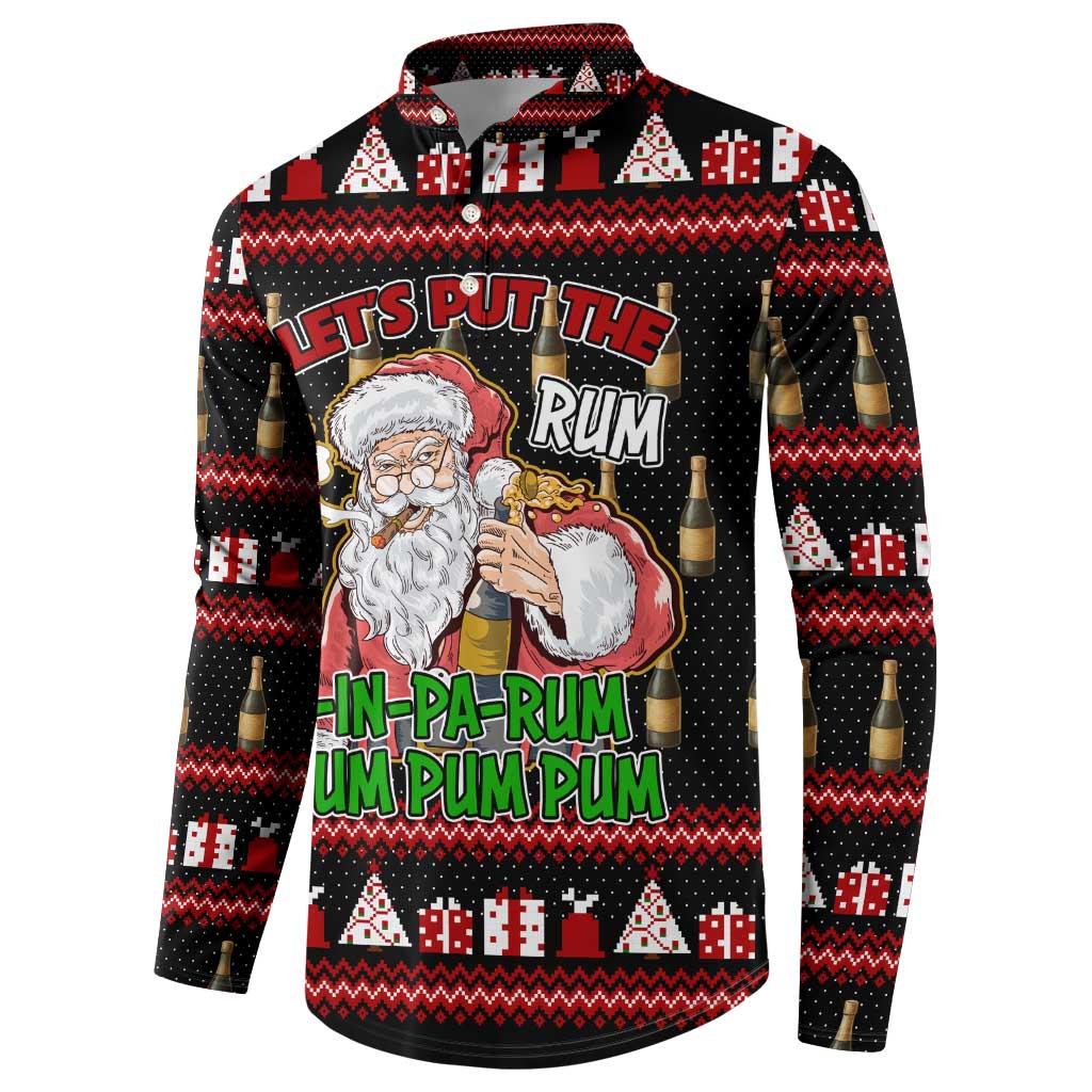 Santa Claus Christmas Button Sweatshirt Xmas Holiday Patterns - Wonder Print Shop