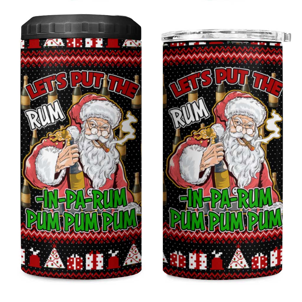 Santa Claus Christmas 4 in 1 Can Cooler Tumbler Xmas Holiday Patterns - Wonder Print Shop
