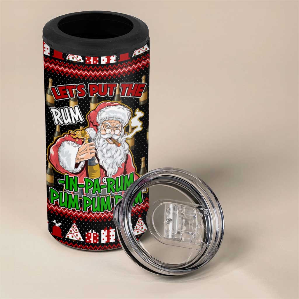 Santa Claus Christmas 4 in 1 Can Cooler Tumbler Xmas Holiday Patterns - Wonder Print Shop