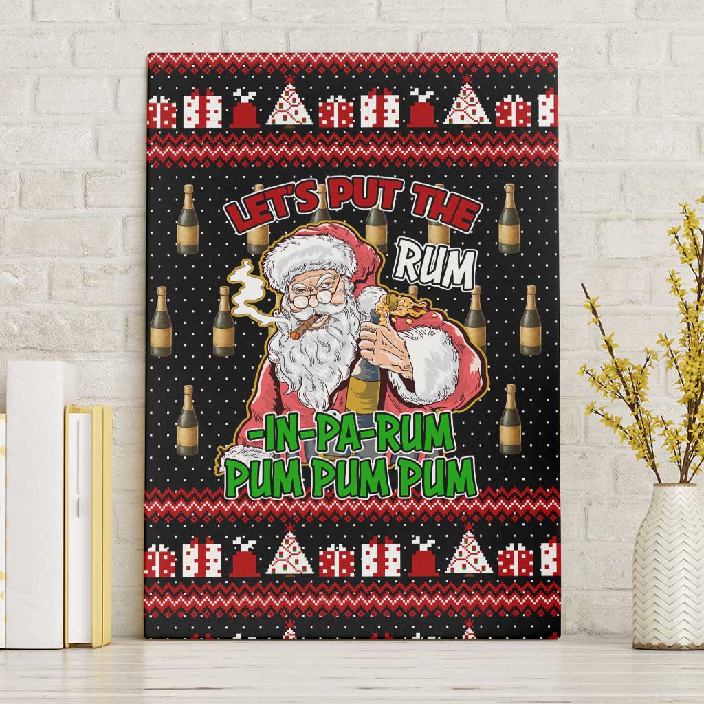 Santa Claus Christmas Canvas Wall Art Xmas Holiday Patterns - Wonder Print Shop