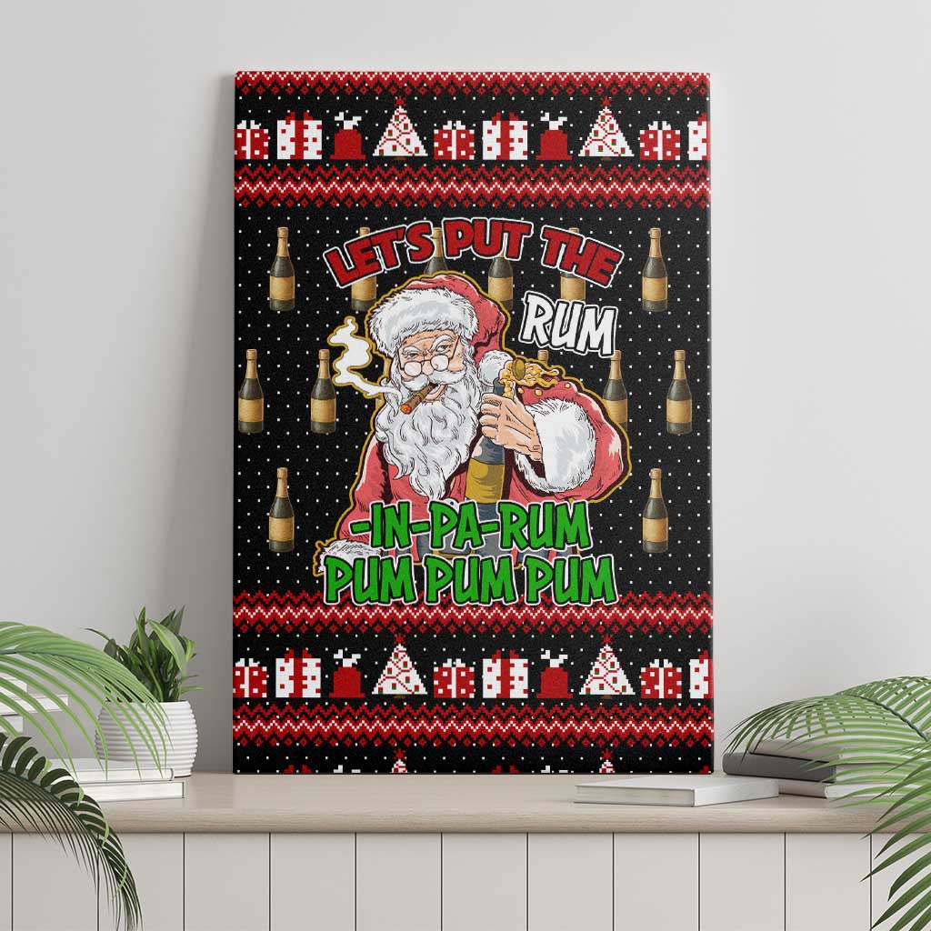 Santa Claus Christmas Canvas Wall Art Xmas Holiday Patterns - Wonder Print Shop