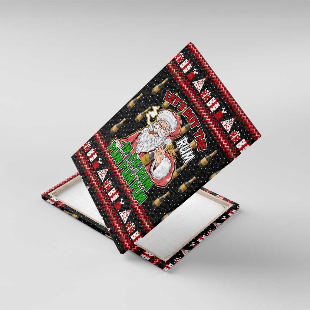 Santa Claus Christmas Canvas Wall Art Xmas Holiday Patterns - Wonder Print Shop