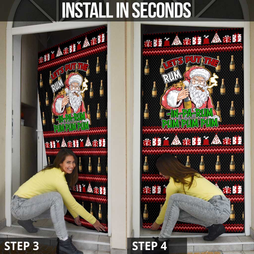 Santa Claus Christmas Door Cover Xmas Holiday Patterns - Wonder Print Shop