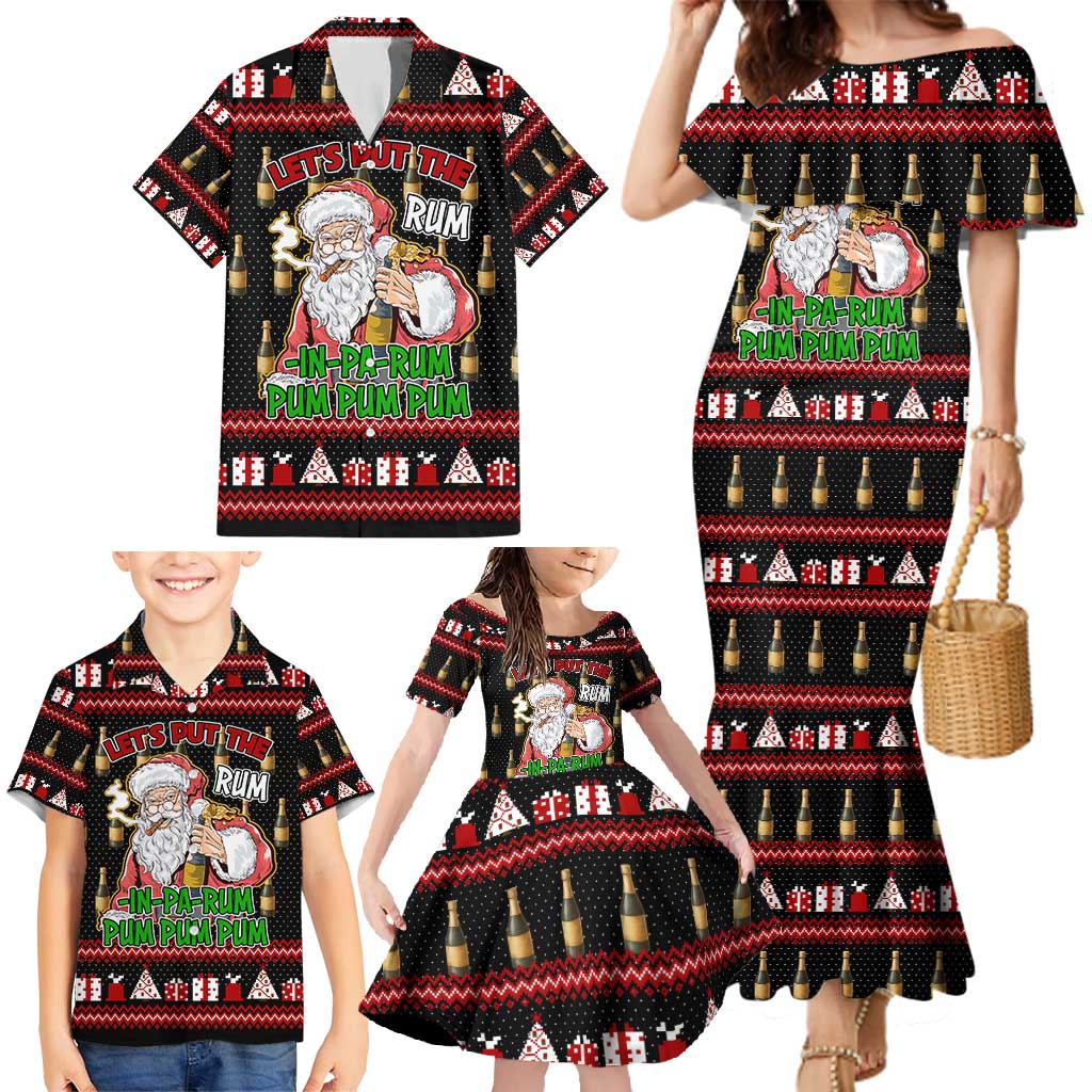 Santa Claus Christmas Family Matching Mermaid Dress and Hawaiian Shirt Xmas Holiday Patterns - Wonder Print Shop